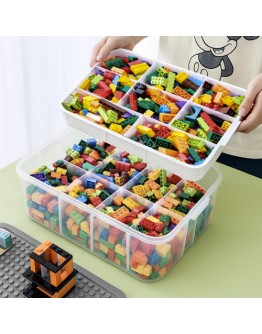 Пластмасова кутия за лего блокчета на 2 нива